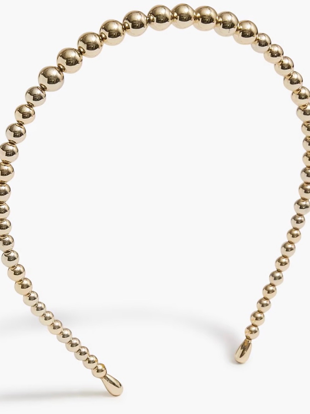 J.Crew Women’s Gold Beaded Metal Headband